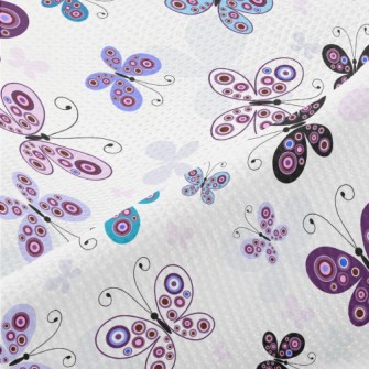 Purple Butterfly Fly Piqué