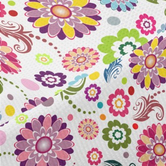 Bright Flowers Piqué