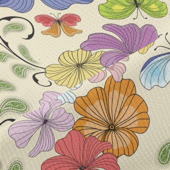 Colorful Butterfly Piqué