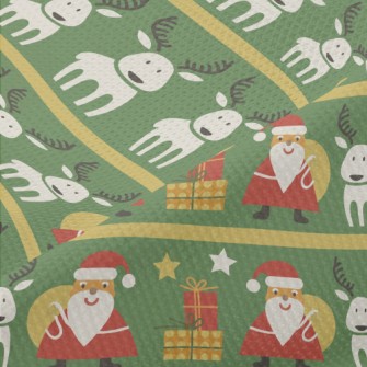 Santa Giving Gifts Piqué