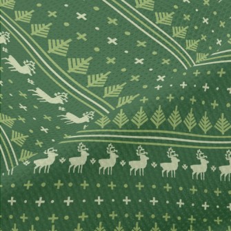 Christmas Elk Elements Piqué