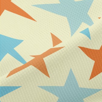 Full Page Star Print Piqué