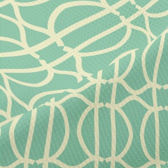 Interlaced Circles And Lines Piqué