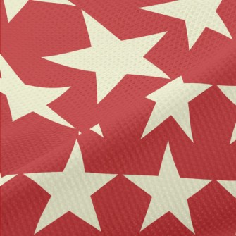 White Five-Pointed Star Piqué