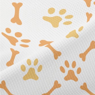 Cute Bone Footprints Piqué