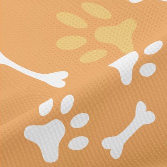 Bicolor Dog Footprint Bones Piqué