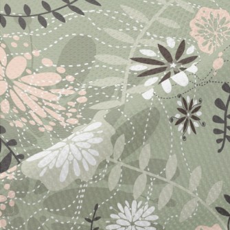 Classical Country Flowers Piqué