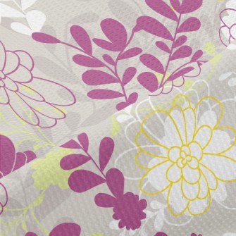 Elegant Purple Floral Piqué