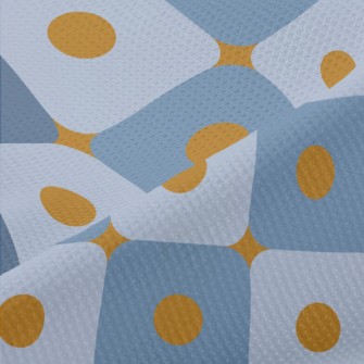 Orange Polka Dot Square Piqué