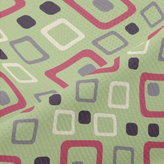 Geometric Square Cube Piqué