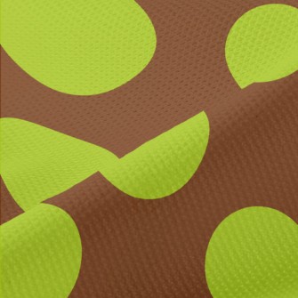 Trendy Mustard Green Dots Piqué