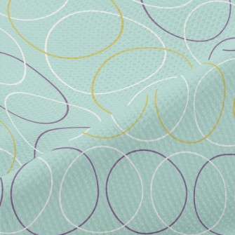 Visual Circle Lines Piqué