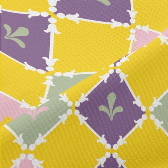 Bright Square Pattern Piqué