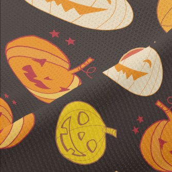 Playful Funny Pumpkin Piqué