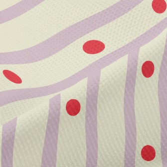 Red Dot Lines Piqué