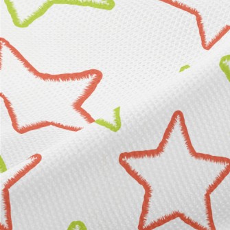 Two-Color Line Stars Piqué
