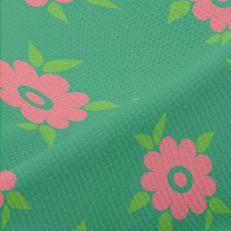 Natural Pink Small Round Flowe Piqué