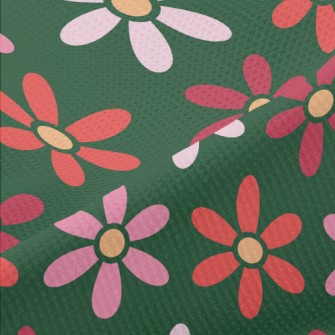 Beautiful Colorful Flowers Piqué