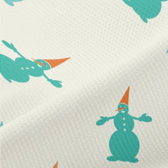 Cute Christmas Snowman Piqué