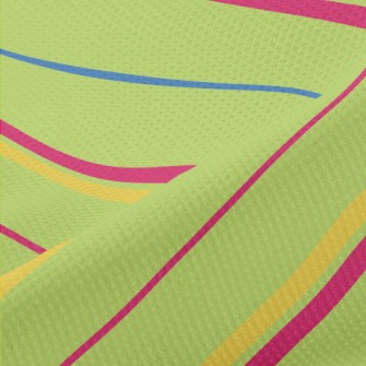 Green Diagonal Stripes Piqué