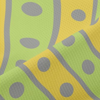 Dots Inside Diagonal Stripes Piqué
