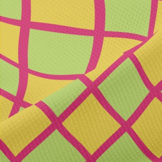Two-Color Stitching Diamond Piqué