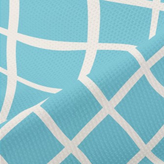 White Line Cross Grid Piqué