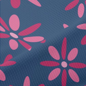 Playful Big Pink Flower Piqué