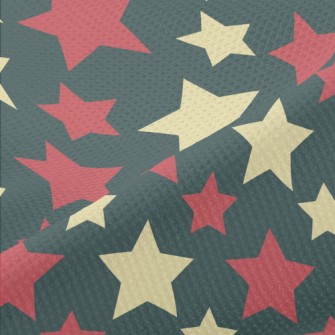 Two-Color Big And Small Stars Piqué