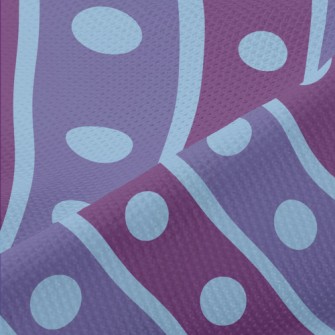 Double Purple Dotted Lines Piqué