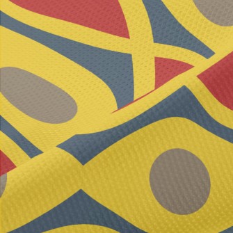 Dot Ellipse Wave Piqué