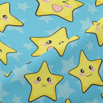 Cute Emoticon Star Piqué