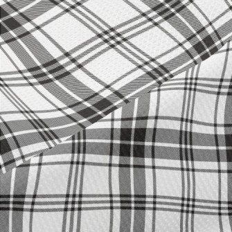 Black And White Plaid Pattern Piqué