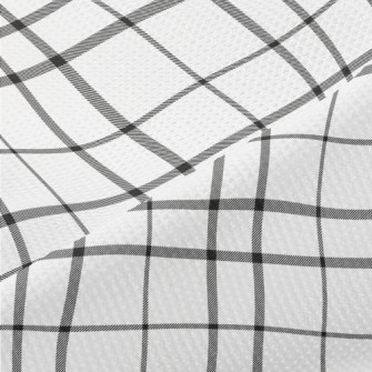 Black And White Plaid Pattern Piqué