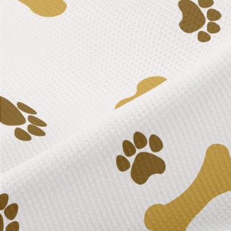 Minimalistic Bone Footprints Piqué