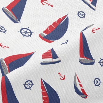 Two-Color Sailboat Piqué
