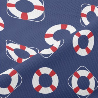 Red And White Lifebuoy Piqué