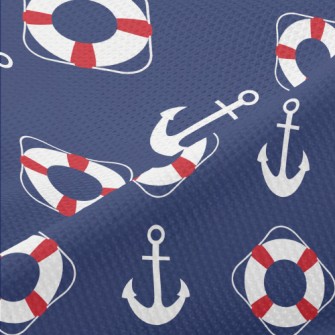 Life Buoy And Anchor Piqué