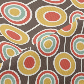 Retro Psychedelic Circle Piqué