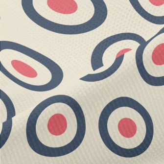 Circle Of Red Hearts Piqué