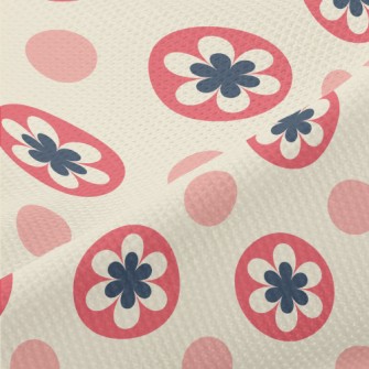 Flowers And Dots Piqué