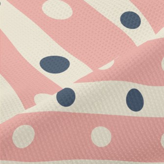 Polka Dot Horizontal Stripes Piqué