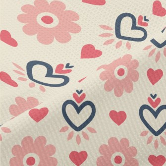 Love Pink Flower Piqué