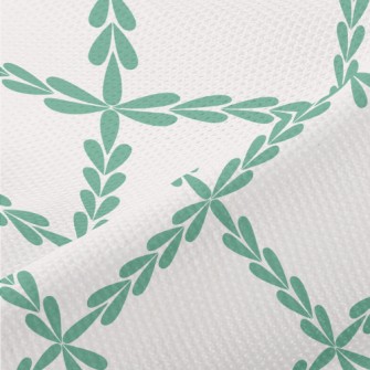 Grid Of Leaves Piqué