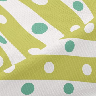 Polka Dot Horizontal Stripes Piqué