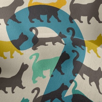 Cat Puzzle Mosaic Lightweight Performance Linen
