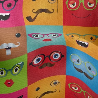 Funny Glasses Face Lightweight Performance Linen