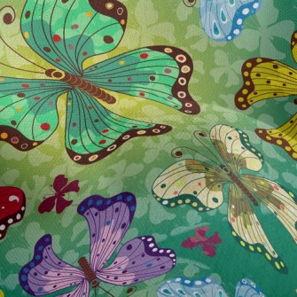 Colorful Butterflies Lightweight Performance Linen
