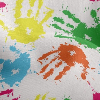 Colorful Handprints Lightweight Performance Linen