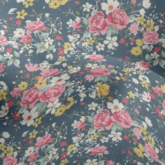 Colorful Flowers Lightweight Performance Linen